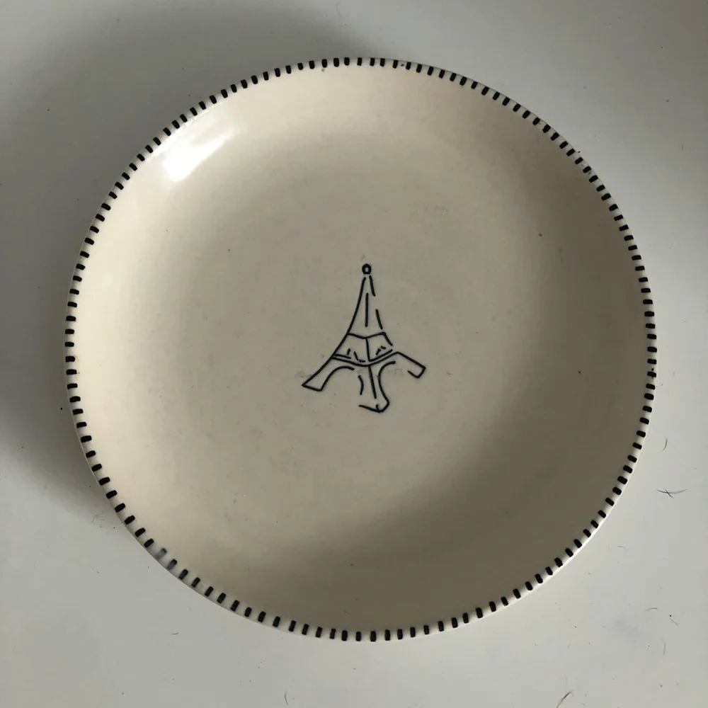 Pottery Barn Eiffel Tower Plate